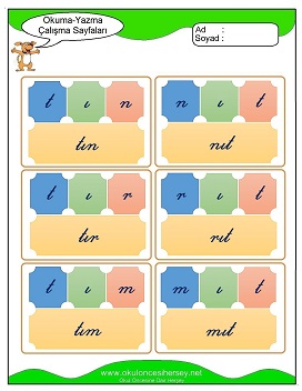 ı sesi Hece Kartları